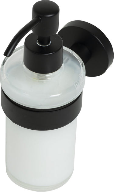 Plieger vigo zeepdispensers – zeepdispenser wandmontage – zeeppompje hangend – zeeppompje glas – 10 jaar garantie – zwart