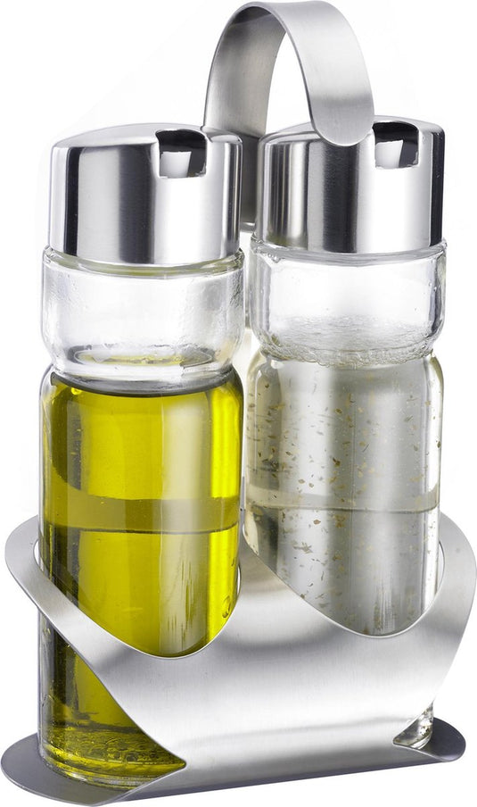 Westmark olie-en-azijnstel, 3-delig, inhoud: elk 160 ml, roestvrij staal glas, wien, zilver doorzichtig, 65042260