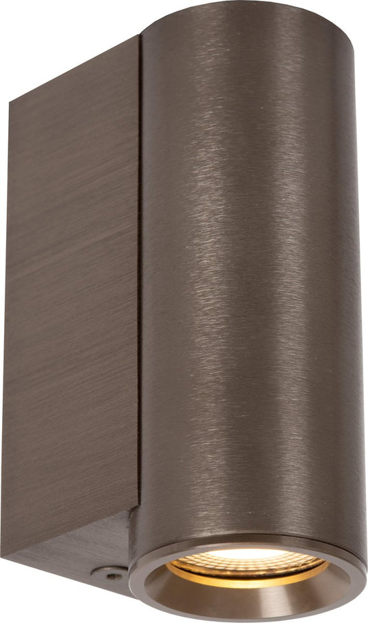 Lucide dupla - wandspot wandlamp - 1xgu10 (mr11) - koffie