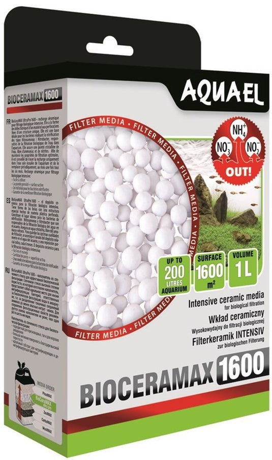 Aquael bioceramax ultrapro 1600 - aqaurium filter medium - inhoud: 1000ml