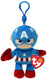 Ty beanie boo sleutelhanger - marvel captain america