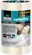 Bison 3 rollen rollafix verpakkingstape transparant voordeelpak 50 meter x 5 cm, met de hand afscheurbaar, sterke verpakkingstape