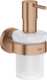 Grohe start zeepdispenser met houder – wandmontage – glas metaal – 160 ml – geborsteld warm sunset