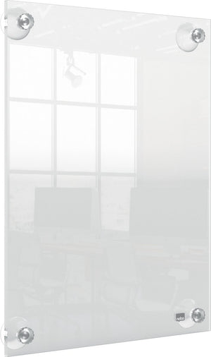 Nobo premium plus verplaatsbaar a4 poster frame voor aan de muur - met zuignapmontage - transparant acryl