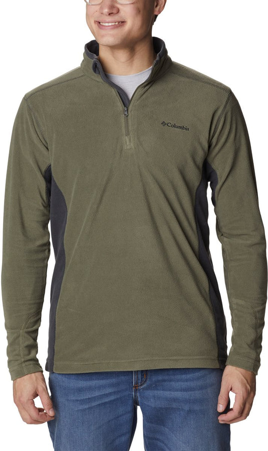 Columbia klamath range™ ii half zip heren outdoortrui - stone green, shark