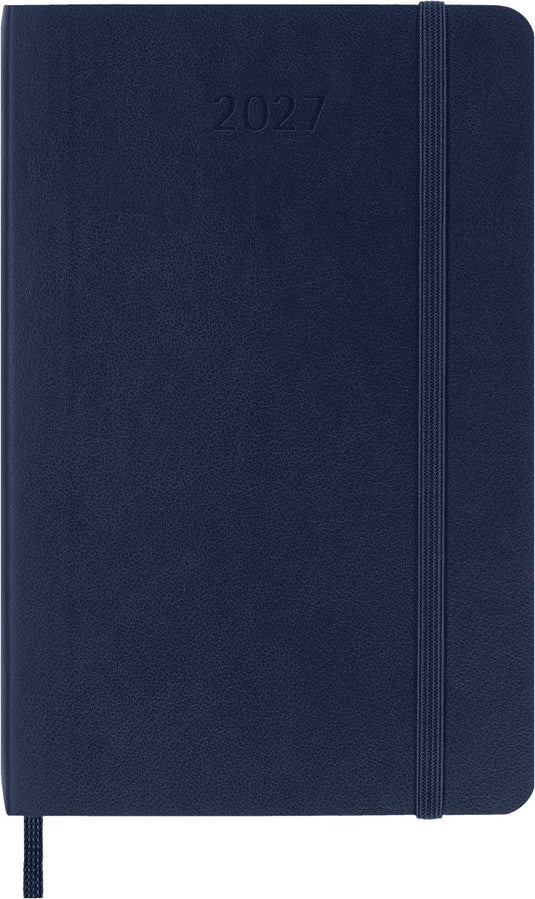 Moleskine 12 maanden agenda - 2027 - dagelijks - pocket - zachte kaft - saffier blauw