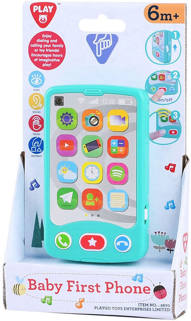 Playgo play baby speelgoed telefoon met geluid voor peuters en kleuters.