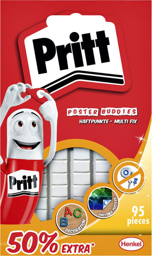Pritt posterbuddies + 50% gratis 52,5 g card | posterbuddies plaklijm voor posters kaarten | universele plaklijm.