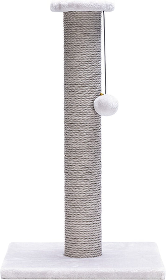 Beeztees serpa katten krabpaal - omwikkeld met touw - met balletje - grijs - 35x35x60 cm