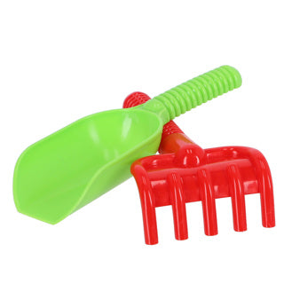 Schep en hark set 2 delig assorti