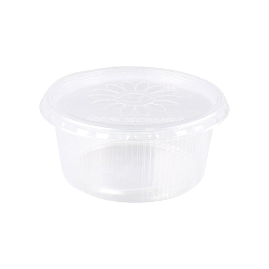 Plastic bak + deksel helder (250x 250cc)