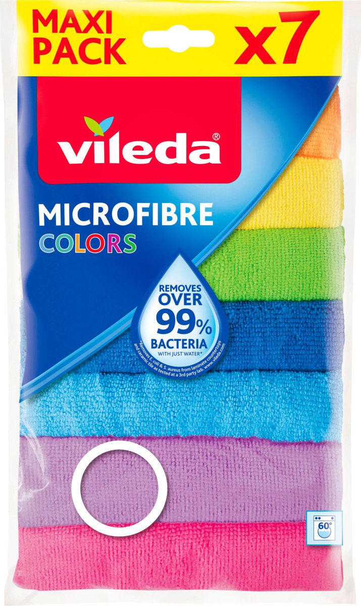 Afbeelding laden in galerijviewer, Vileda doekjes voor alle doeleinden microvezel kleuren multipack, 7 stuks
