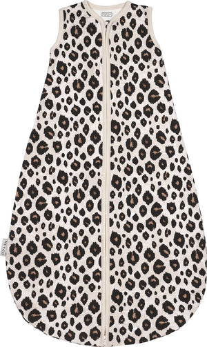 Meyco baby leopard baby zomerslaapzak rond - sand melange - 110cm - 0.5 tog