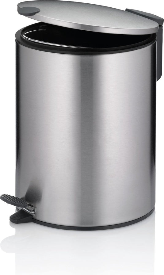 Kela pedaal afvalemmer, 5 l, zilver - | mats