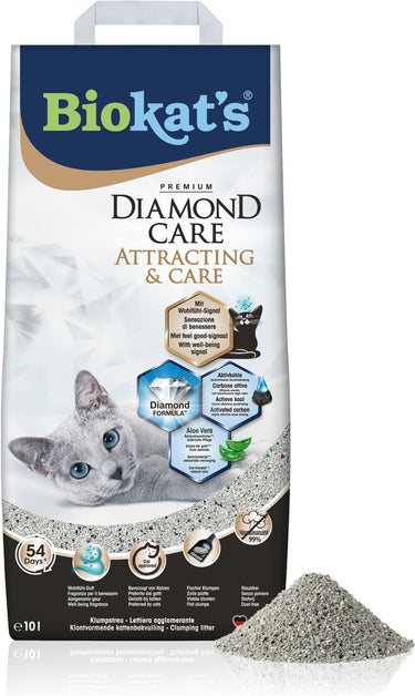Biokat's biokat‘s diamond care attracting care 10 l - kattenbakvulling - klontvormend