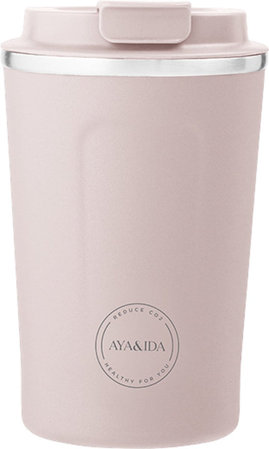 Aya ida aya ida - cup2go - thermosbeker - koffiebeker - coffee to go - reisbeker - meenemen - 380ml - soft rose