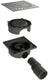 Easy drain aqua compact vloerput met abs sifonhuis rvs rooster en zijuitlaat 15x15cm inbouwdiepte 60mm incl. verstelb. uitloop ø50 ø40m