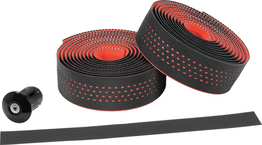 Ergotec stuurlint san remo bar tape san remo pu+gel,black red