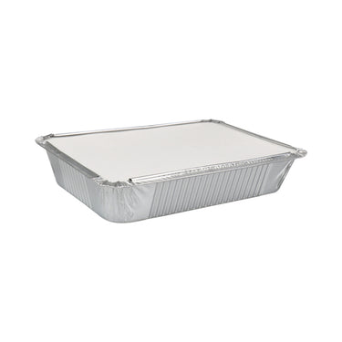 Aluminium bak + deksel 21 x 15 x 4 cm (25 stuks)