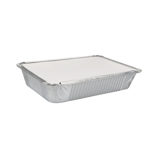 Aluminium bak + deksel 21 x 15 x 4 cm (25 stuks)