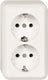 Schneider electric stopcontact - opbouw - randaarde - 2v - polarwit - contura - - 395404