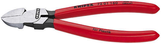 Knipex zijsnijtang voor kunststof | met kunststof bekleed | 160 mm - 7201160
