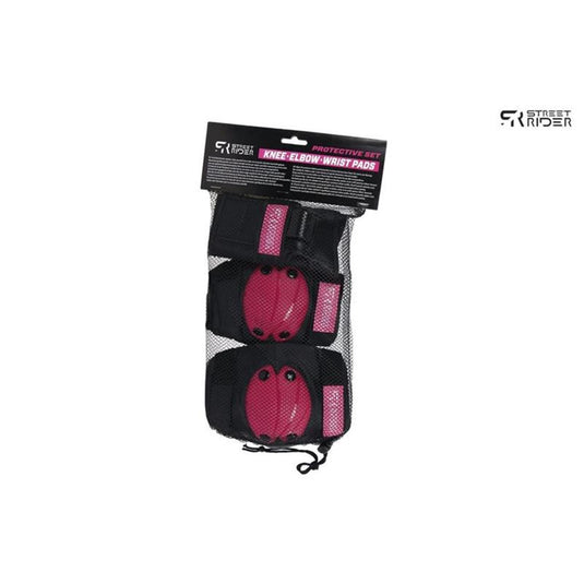 Street rider beschermset s - roze, 6dlg.