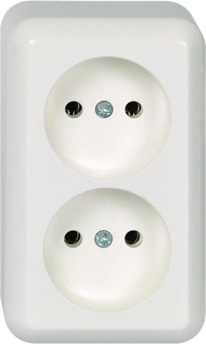 Schneider electric stopcontact - opbouw - 2v - polarwit - contura - - 395904