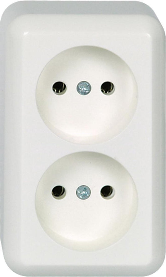 Schneider electric stopcontact - opbouw - 2v - polarwit - contura - - 395904