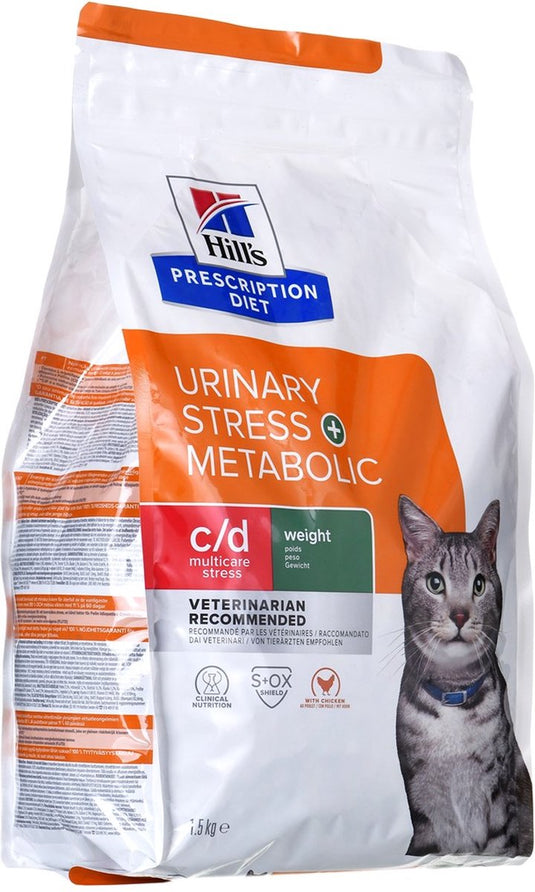 Merkloos sans marque hill´s prescription diet c d multicare stress en metabolisch kattenvoer 1.5kg transparant 1.5kg