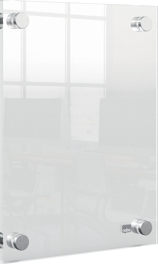 Nobo premium plus wandgemonteerde a5 poster frame voor documenten, posters - met hoekmontage - transparant acryl