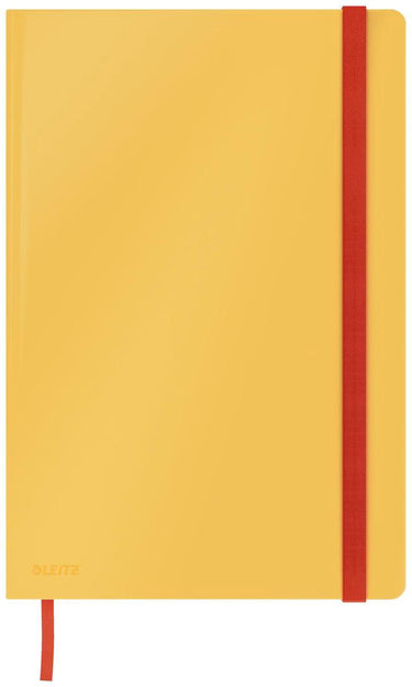 Leitz cosy notitieboek b5 soft touch geruit - notitieboek hard cover - ideaal voor thuiskantoor thuiswerken - warm geel