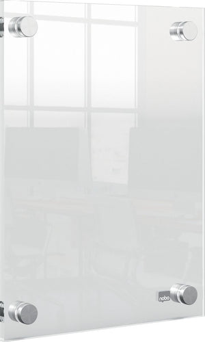 Nobo premium plus wandgemonteerde a5 poster frame voor documenten, posters - met hoekmontage - transparant acryl
