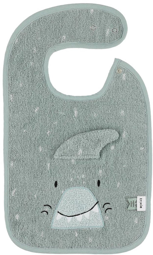 Trixie slab baby blauw katoen mr. shark verstelbaar - biologisch.