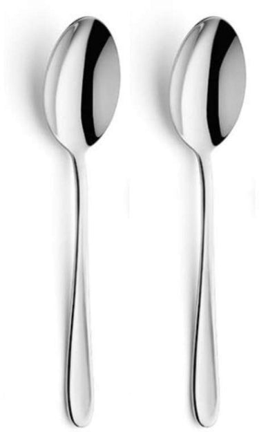 Amefa monaco - 2-delige dessertlepel set - voor 2 personen - zilverkleurig - rvs - vaatwasmachinebestendig - 18 10 - 2 persoons