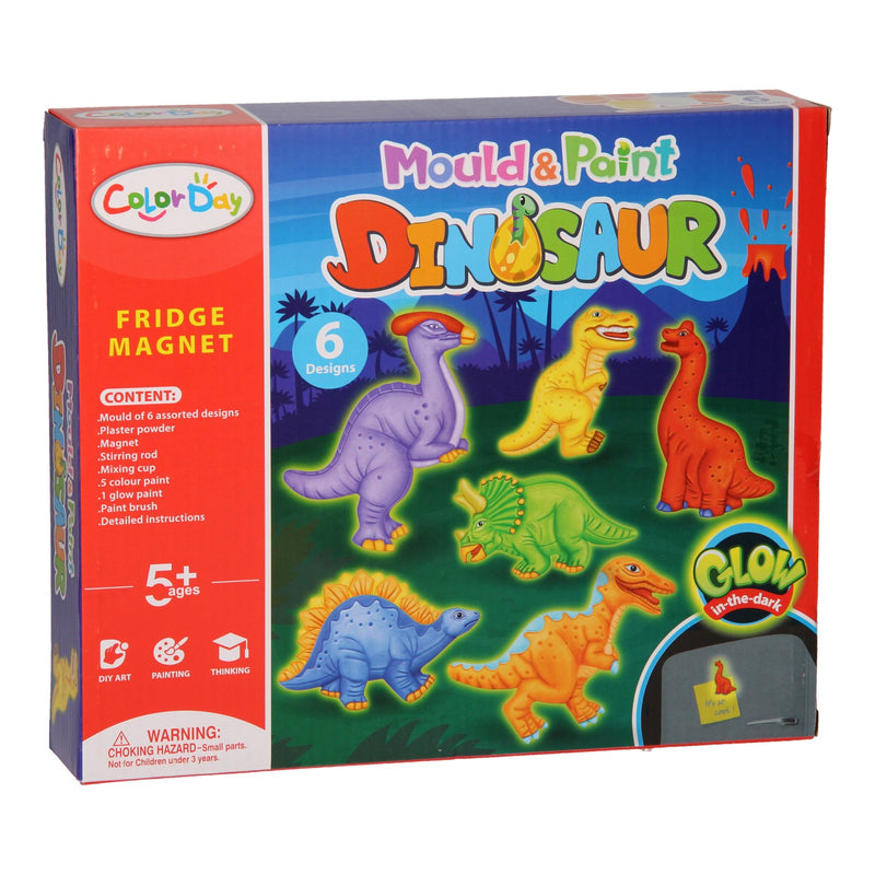Load image into Gallery viewer, Gips gieten glow in the dark magneten - dino's
