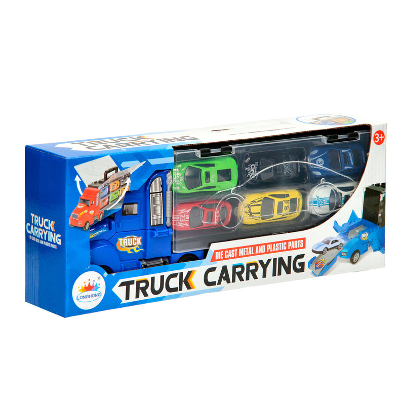 Load image into Gallery viewer, Lobbes speelgoed bv opberg autotransporter - blauw

