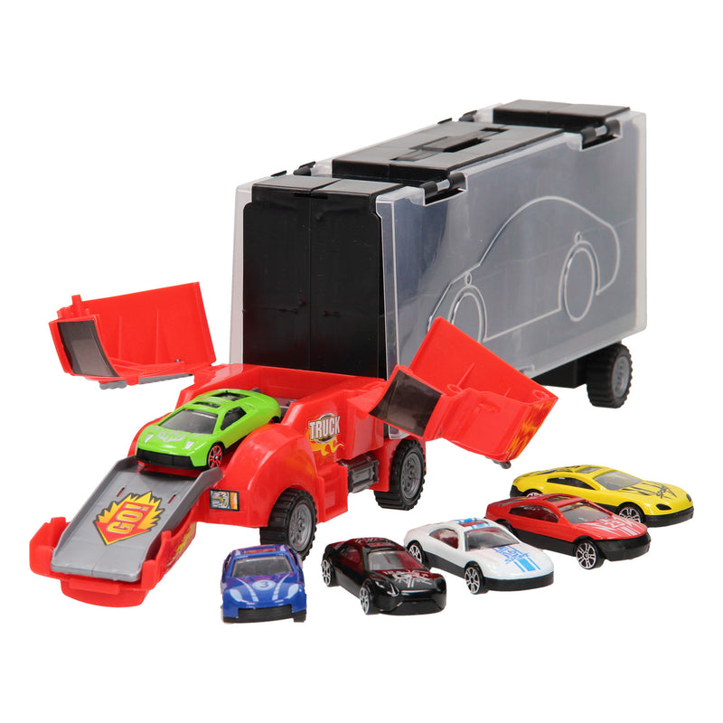 Load image into Gallery viewer, Opberg Autotransporter Rood
