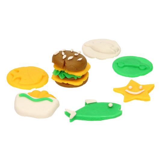 Kleiset fastfood - 4 kleipotjes - 10dlg.