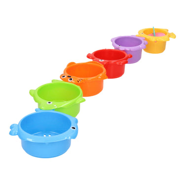 Stapel badbekers dieren, 6dlg.