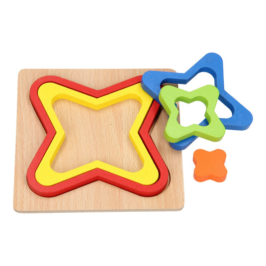 Houten vormenpuzzel - vlindervorm