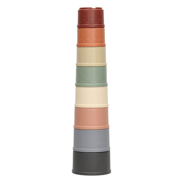 Lobbes stapelbekers pastel, 8dlg.