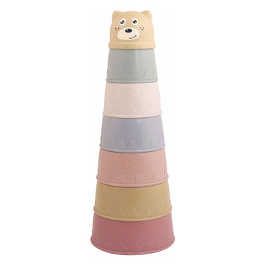 Stapelbekers pastel, 6dlg.