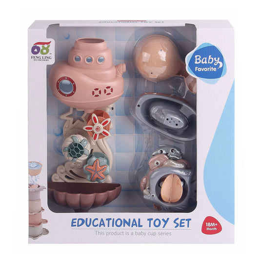 Badspeelset met waterval pastel