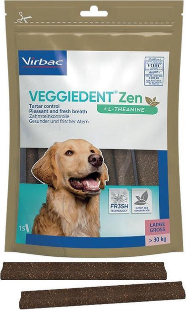 Virbac veggiedent fr3sh zen kauwstrips large - 15 stuks
