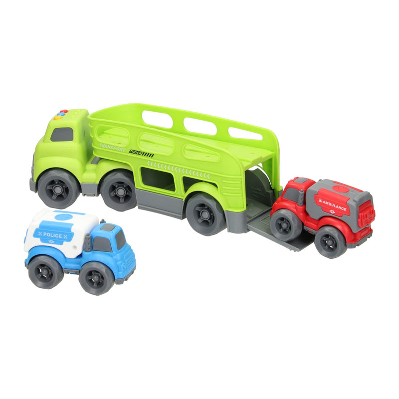 Load image into Gallery viewer, Lobbes speelgoed bv transporter noodvoertuigen met geluid
