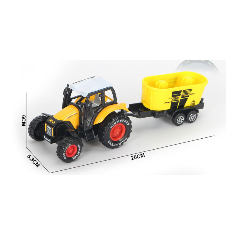 Load image into Gallery viewer, Die-cast trekker met aanhanger en pull-backfunctie
