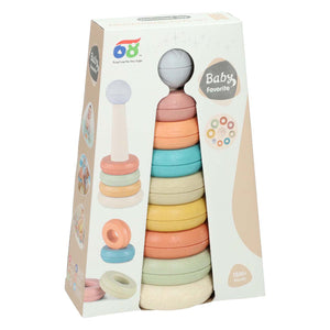 Baby stapeltoren pastel