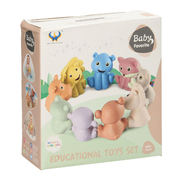 Lobbes badspeelgoed baddieren familie pastel 9-delig veilig babybad.