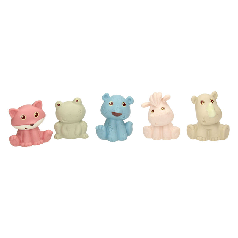 Load image into Gallery viewer, Lobbes badspeelgoed baddieren familie pastel 9-delig veilig babybad.
